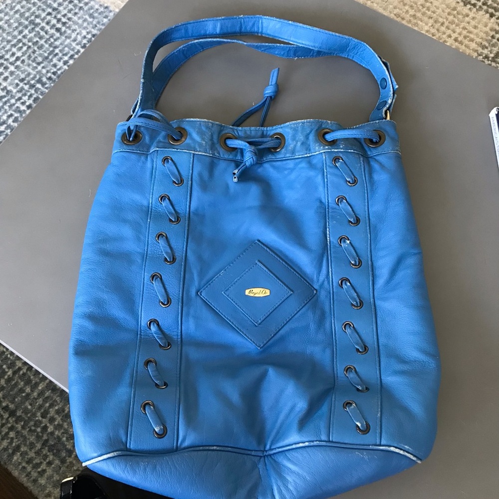 Large leather Beged Or tote handbag